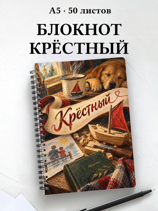 Блокнот крёстного с мотивирующими цитатами