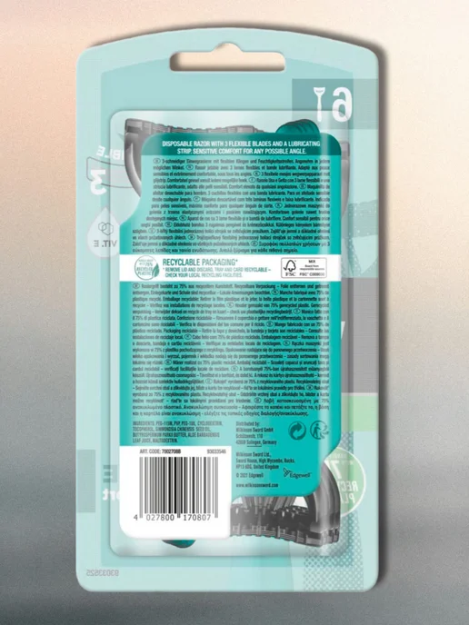 Wilkinson Xtreme 3 Sensitive Comfort Бритва, зеленый, фото 2