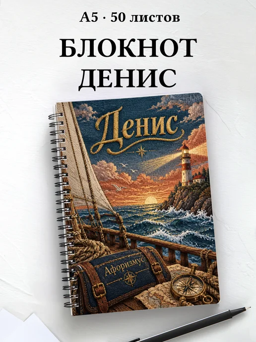 Блокнот Денис с мотивирующими цитатами
