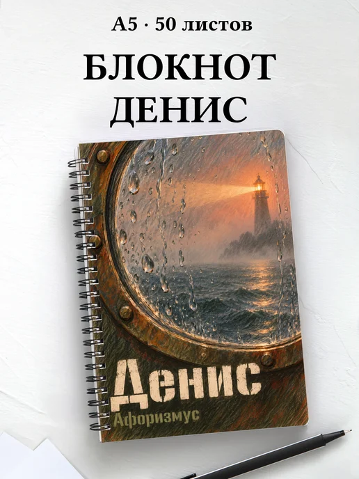 Блокнот Денис с мотивирующими цитатами