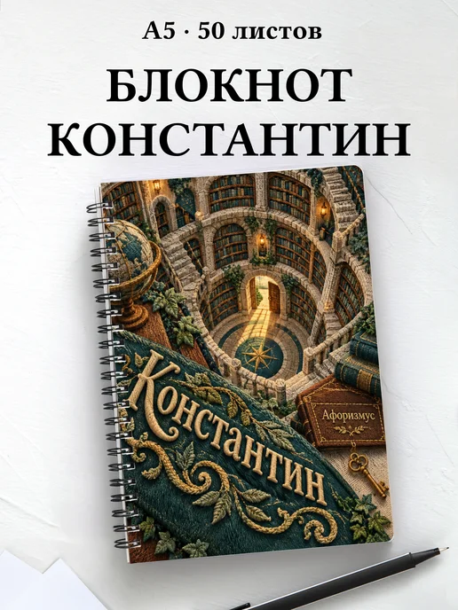 Блокнот Константин с мотивирующими цитатами