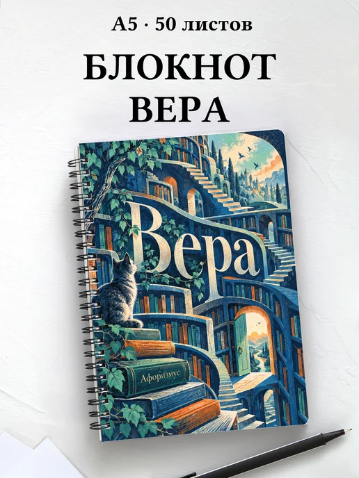Блокнот Вера с мотивирующими цитатами