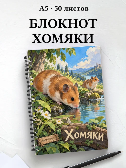Блокнот Хомяки с мотивирующими цитатами