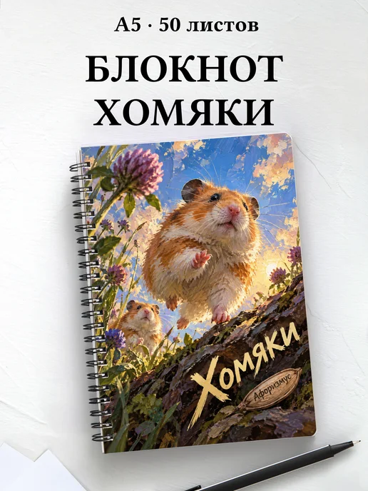 Блокнот Хомяки с мотивирующими цитатами