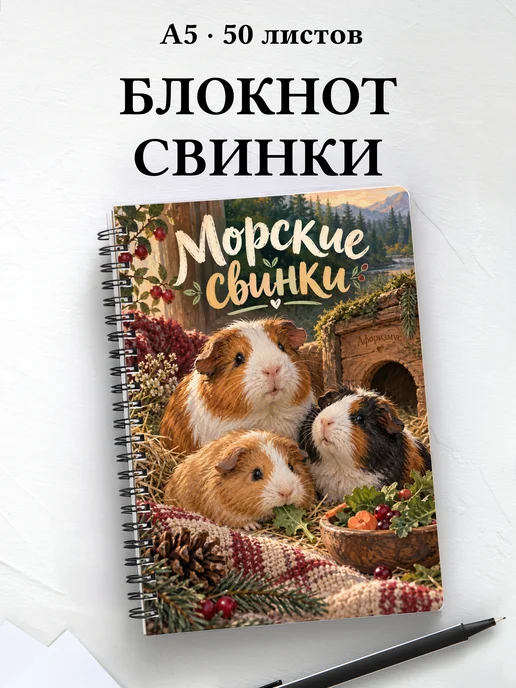 Блокнот Морские свинки с мотивирующими цитатами