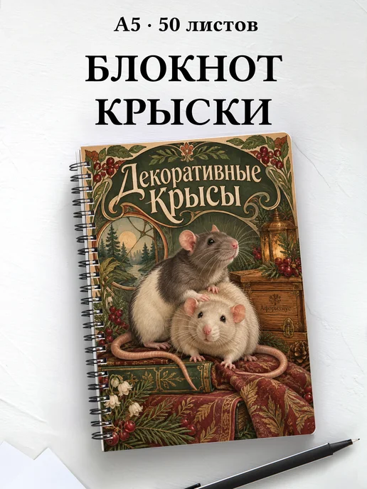 Блокнот Декоративные крысы с мотивирующими цитатами