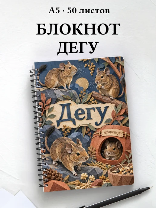 Блокнот Дегу с мотивирующими цитатами