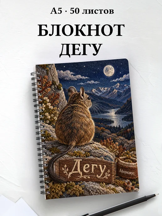 Блокнот Дегу с мотивирующими цитатами