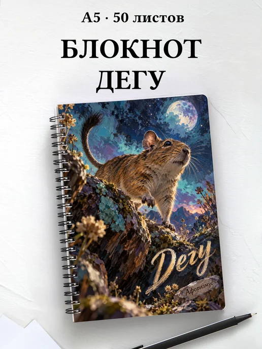 Блокнот Дегу с мотивирующими цитатами