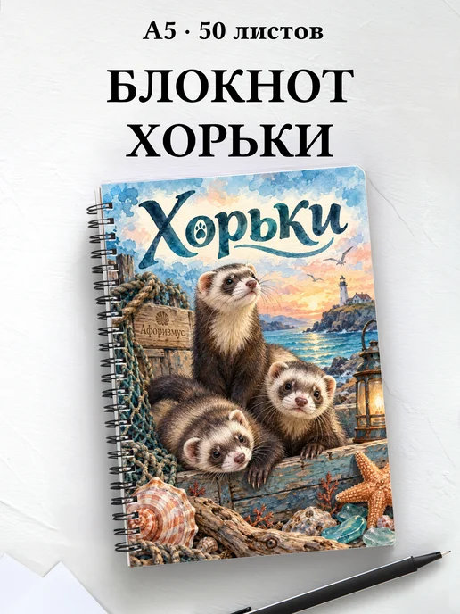 Блокнот Хорьки с мотивирующими цитатами