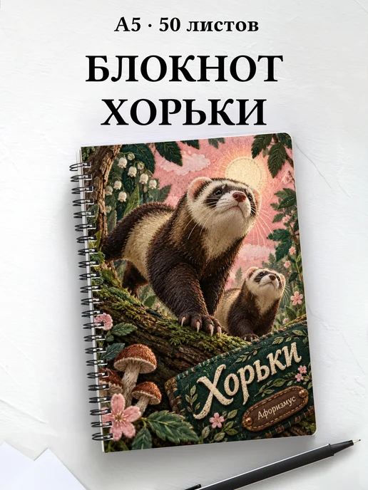Блокнот Хорьки с мотивирующими цитатами