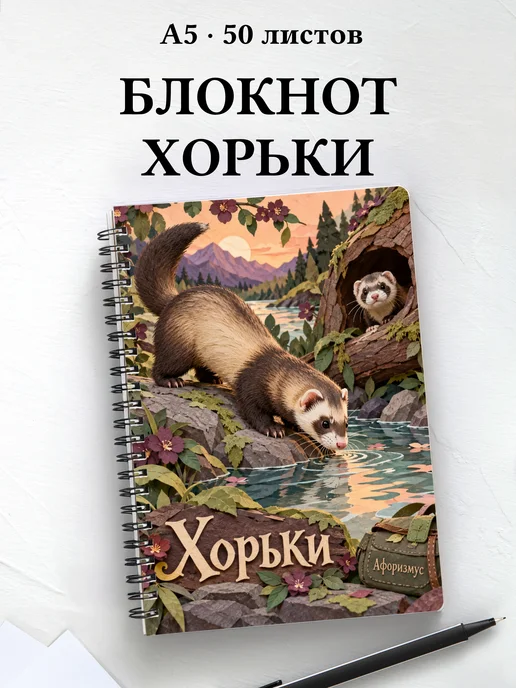 Блокнот Хорьки с мотивирующими цитатами