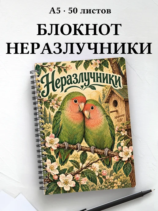 Блокнот Неразлучники с мотивирующими цитатами