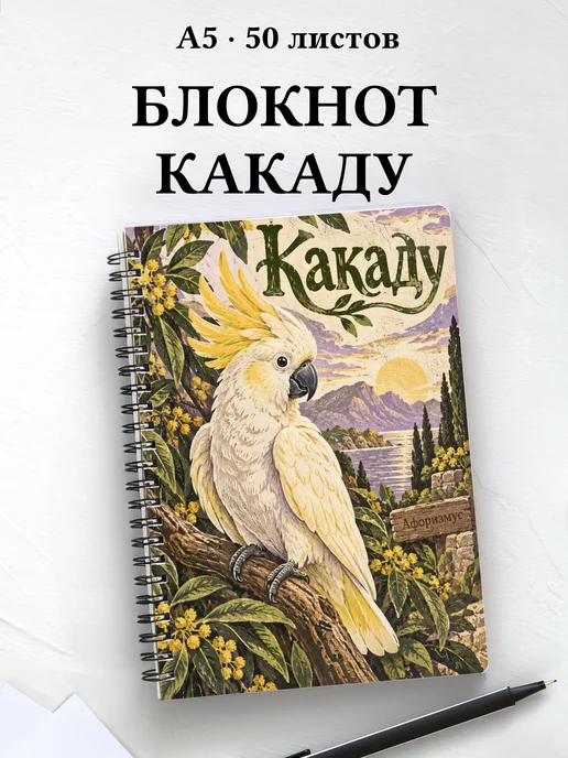 Блокнот Какаду с мотивирующими цитатами