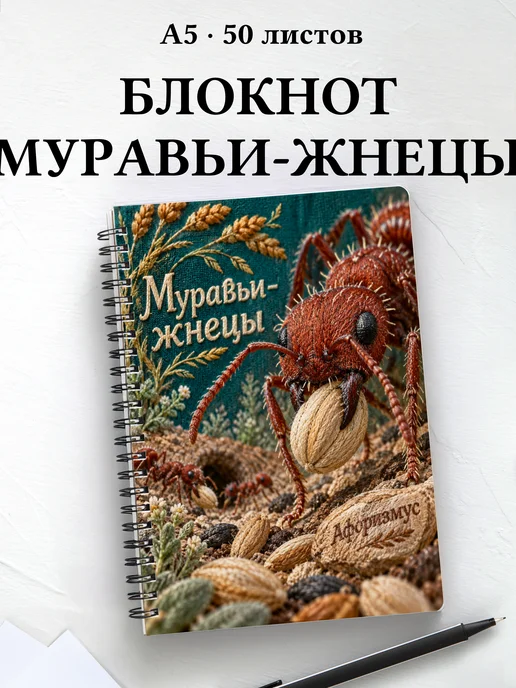 Блокнот Муравьи-жнецы с мотивирующими цитатами