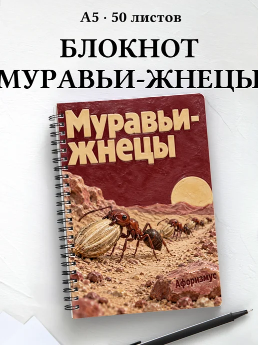 Блокнот Муравьи-жнецы с мотивирующими цитатами
