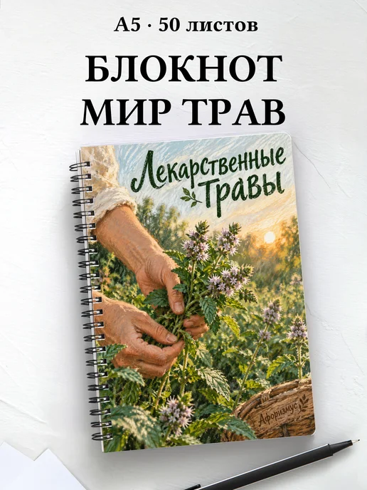 Блокнот Лекарственные травы с мотивирующими цитатами