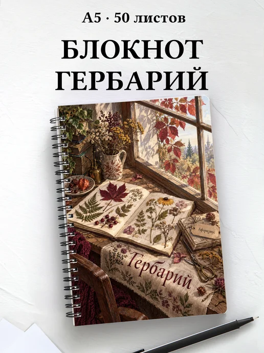 Блокнот Гербарий с мотивирующими цитатами