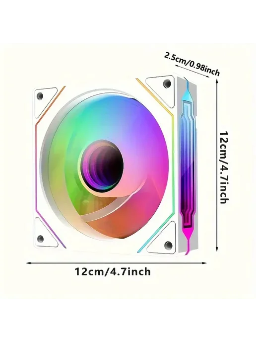 Корпусный вентилятор SilentEdge PRISM IV PRO 120 мм ARGB Чер, черный, фото 4