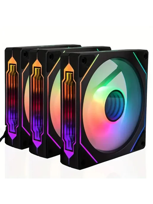 Корпусный вентилятор SilentEdge PRISM IV PRO 120 мм ARGB Чер, черный, фото 7