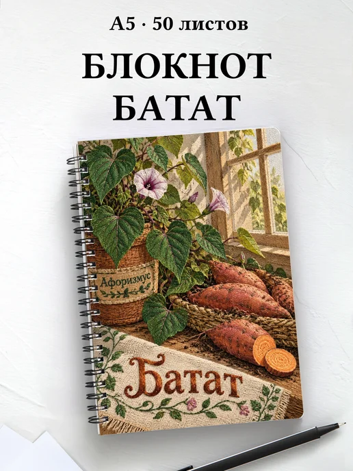 Блокнот Батат с мотивирующими цитатами