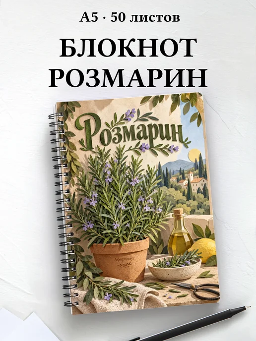 Блокнот Розмарин с мотивирующими цитатами