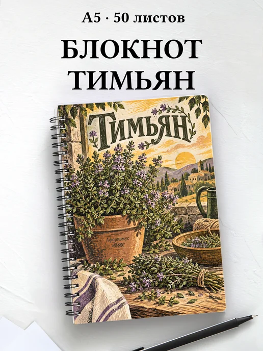 Блокнот Тимьян с мотивирующими цитатами