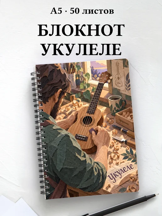 Блокнот Укулеле с мотивирующими цитатами