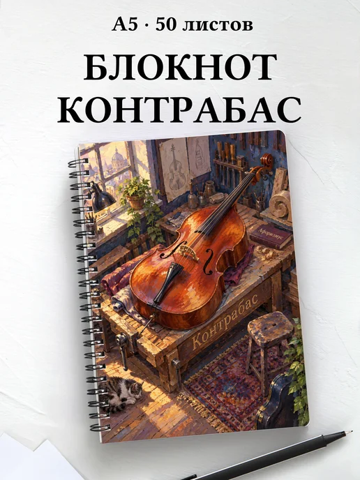 Блокнот Контрабас с мотивирующими цитатами