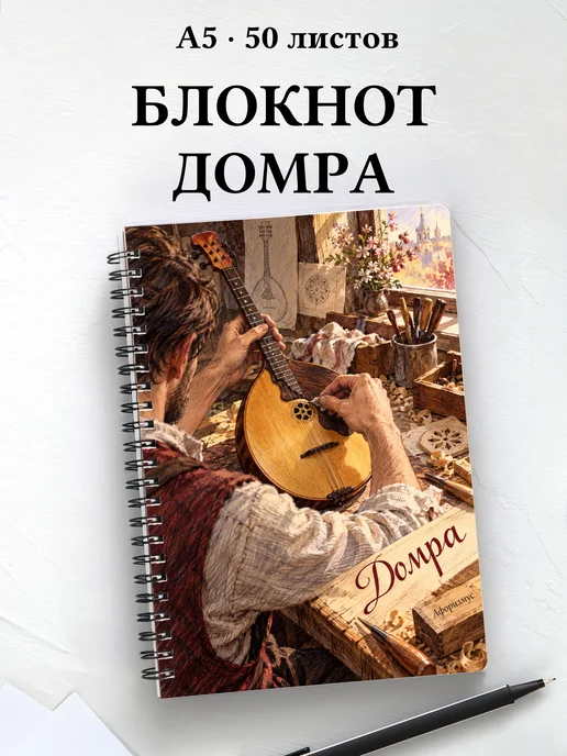 Блокнот Домра с мотивирующими цитатами