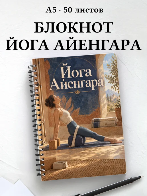 Блокнот Йога Айенгара с мотивирующими цитатами