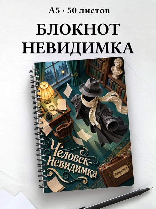 Блокнот Человек-невидимка с мотивирующими цитатами