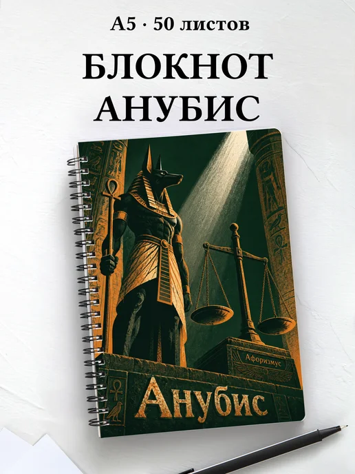 Блокнот Анубис с мотивирующими цитатами
