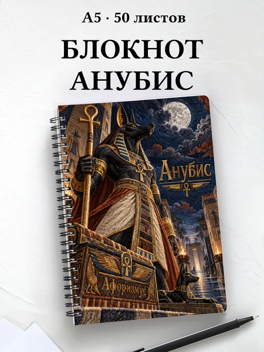 Блокнот Анубис с мотивирующими цитатами