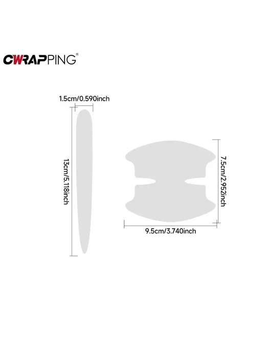 cwrapping 8 Шт, Защита Края Двери Автомобиля, Прозрачная Водостойкая, 8 шт, фото 7