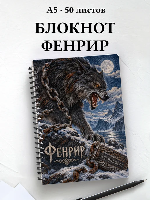 Блокнот Фенрир с мотивирующими цитатами