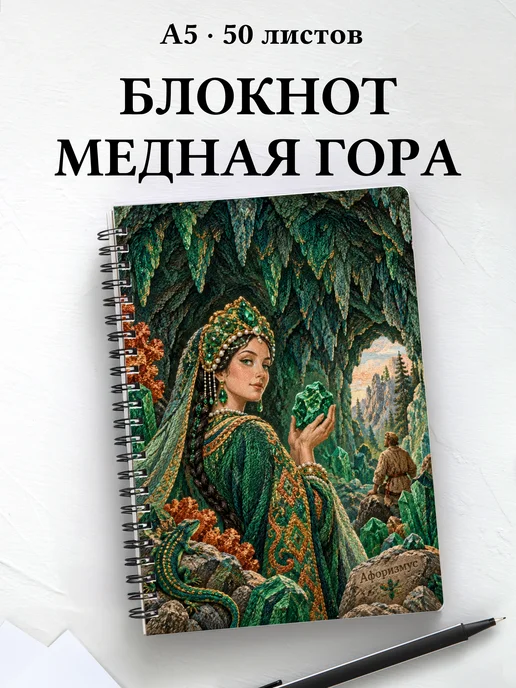 Блокнот Хозяйка Медной горы с мотивирующими цитатами