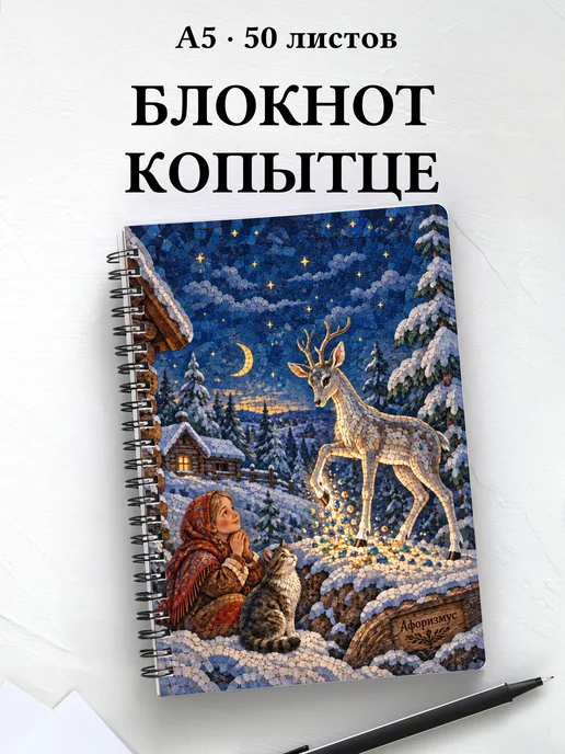 Блокнот Серебряное копытце с мотивирующими цитатами