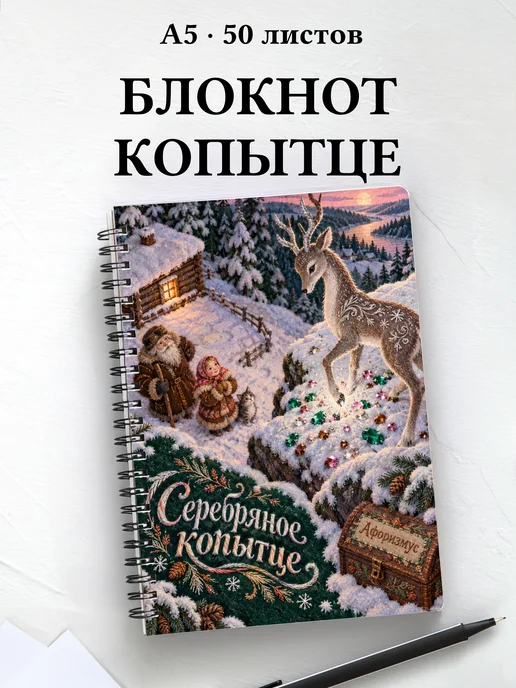 Блокнот Серебряное копытце с мотивирующими цитатами
