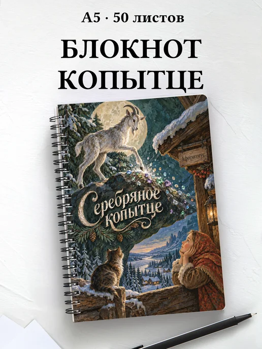 Блокнот Серебряное копытце с мотивирующими цитатами