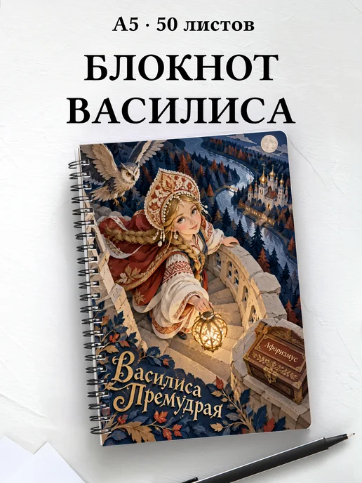 Блокнот Василиса Премудрая с мотивирующими цитатами