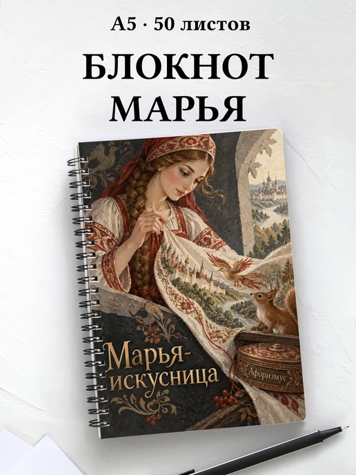 Блокнот Марья-искусница с мотивирующими цитатами