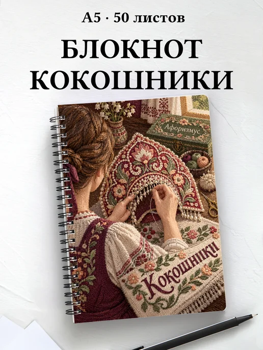 Блокнот Кокошники с мотивирующими цитатами