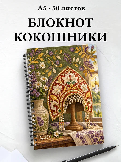 Блокнот Кокошники с мотивирующими цитатами