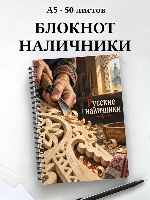 Блокнот Русские наличники с мотивирующими цитатами