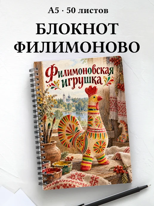 Блокнот Филимоновская игрушка с мотивирующими цитатами