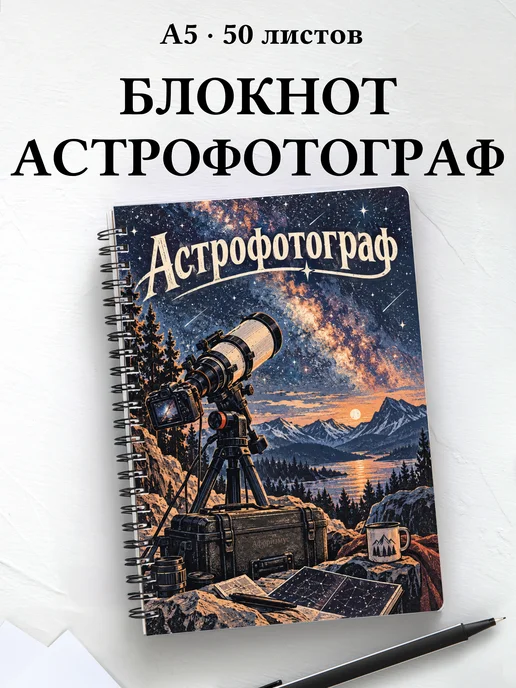 Блокнот астрофотографа с мотивирующими цитатами