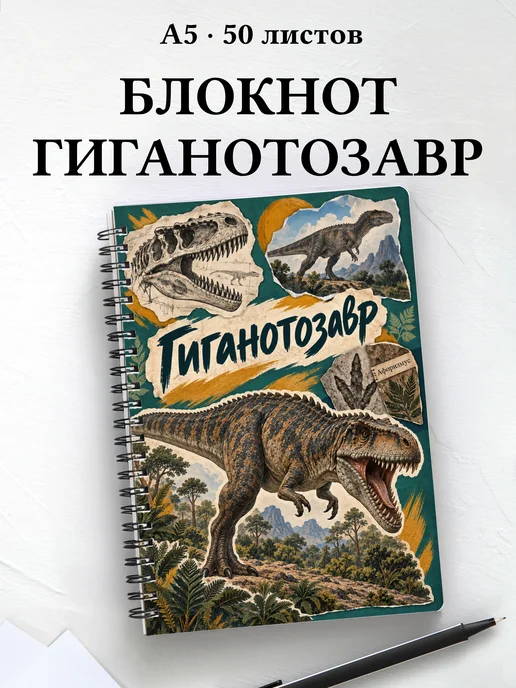 Блокнот Гиганотозавр с мотивирующими цитатами