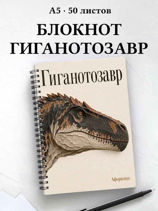 Блокнот Гиганотозавр с мотивирующими цитатами