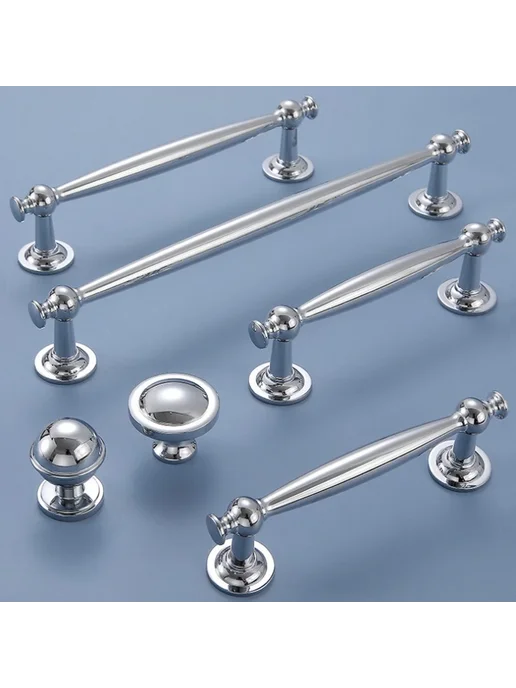 Нет бренда Латунные ручки для шкафов Бежевый, Gold-A, Bright Silver-B, фото 7